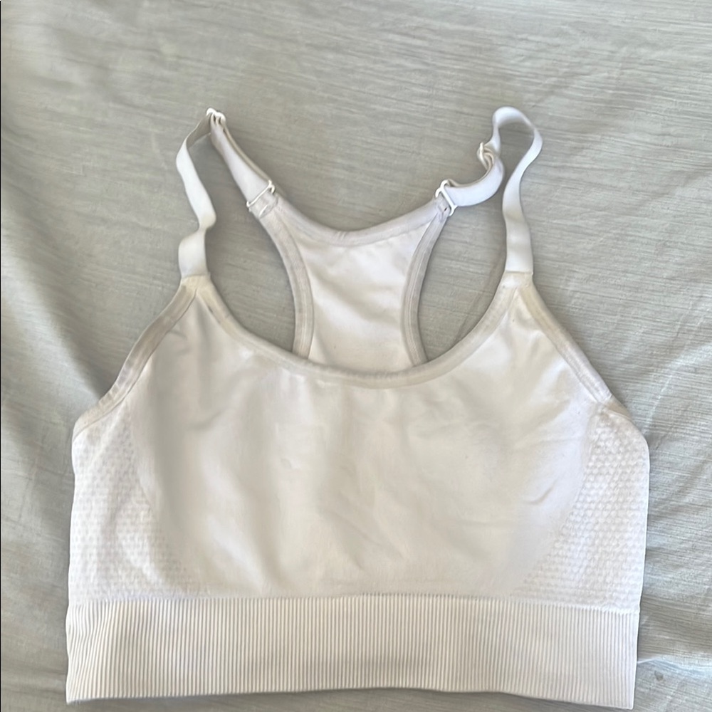 White Women's Sports Bra